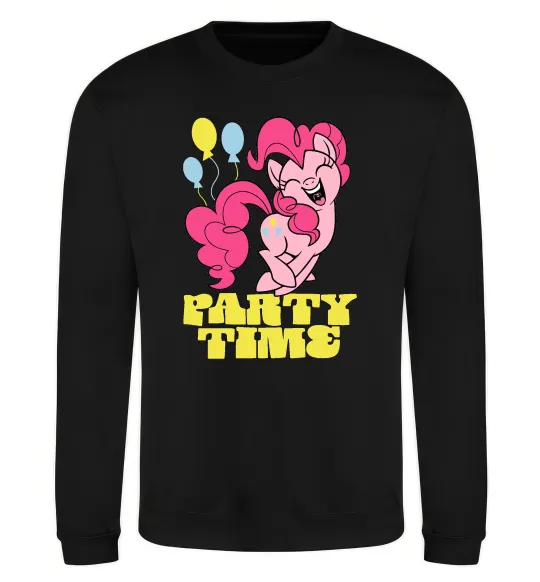 Світшот Party time pony Чорний фото