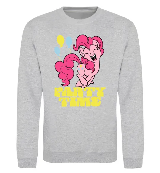 Світшот Party time pony Сірий меланж фото