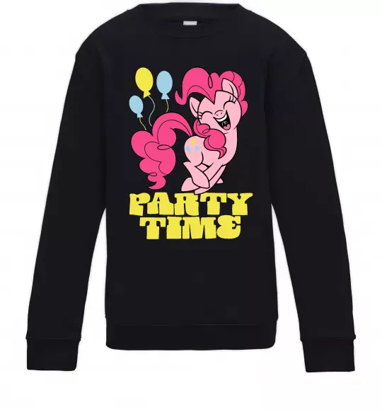 Детский Свитшот Party time pony Черный фото