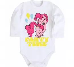 Детский боди Party time pony Белый фото