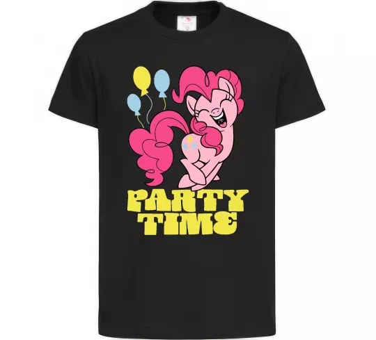 Детская футболка Party time pony Черный фото