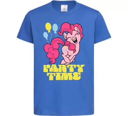 Детская футболка Party time pony Ярко-синий фото