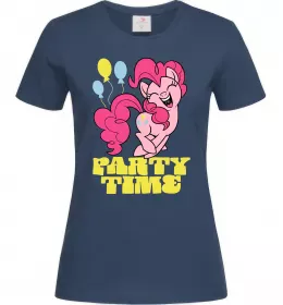 Женская футболка Party time pony Темно-синий фото