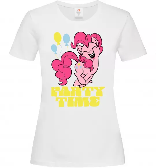 Женская футболка Party time pony Белый фото