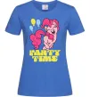 Женская футболка Party time pony Ярко-синий фото
