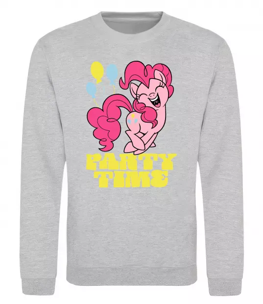 Свитшот Party time pony Серый меланж фото