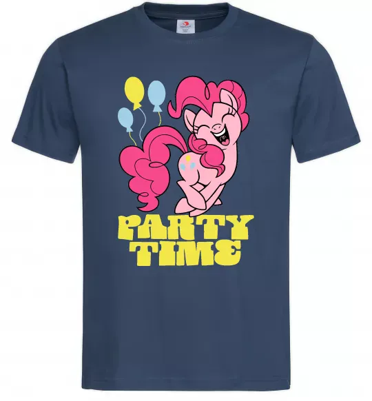 Чоловіча футболка Party time pony Темно-синій фото
