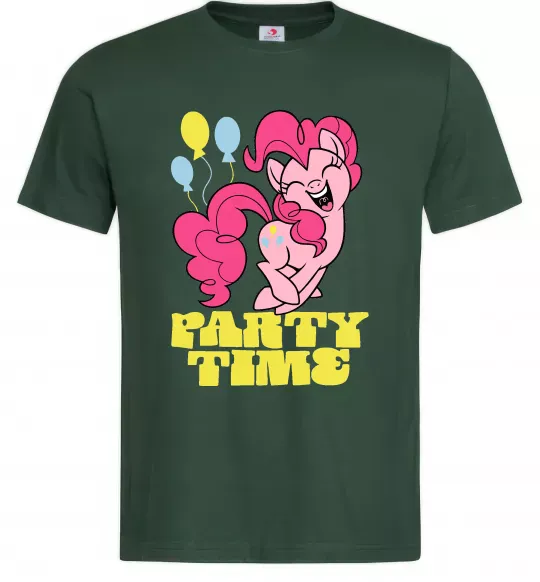 Чоловіча футболка Party time pony Темно-зелений фото