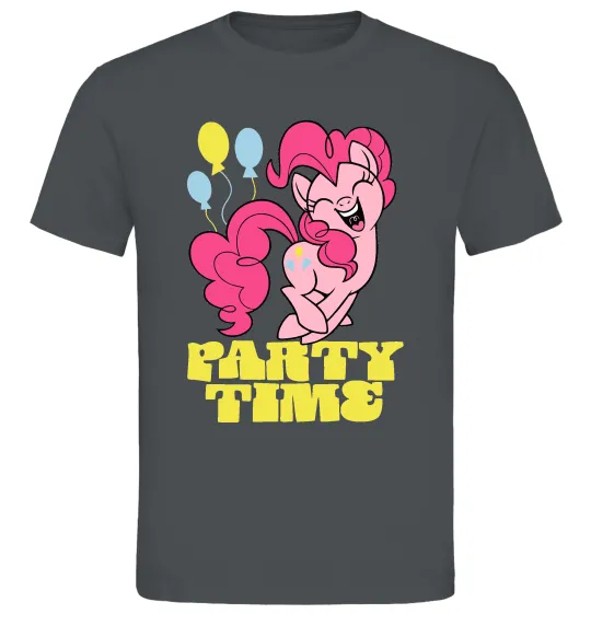 Чоловіча футболка Party time pony Графіт фото