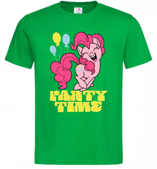 Чоловіча футболка Party time pony Зелений фото