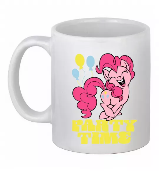 Чашка керамическая Party time pony Белый фото