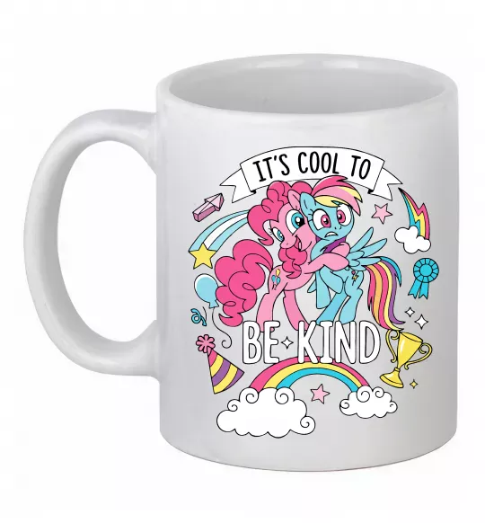 Чашка керамічна Cool to be kind Білий фото