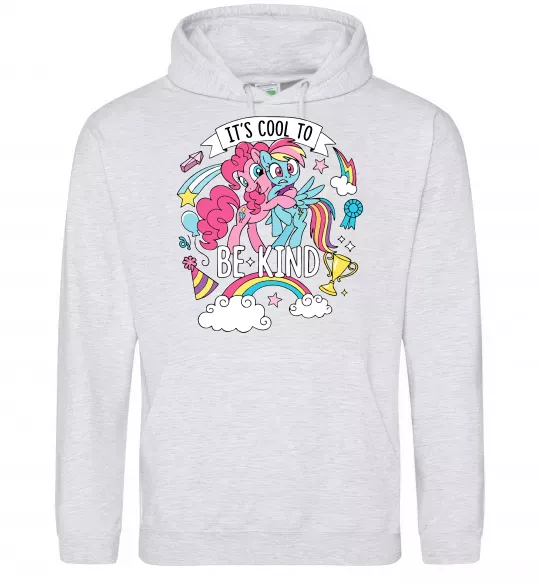 Чоловіча толстовка (худі) Cool to be kind Сірий меланж фото