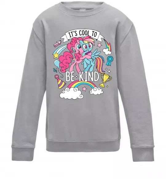 Дитячий світшот Cool to be kind Сірий меланж фото
