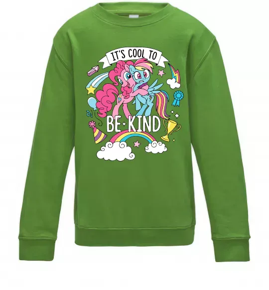 Дитячий світшот Cool to be kind Лаймовий фото