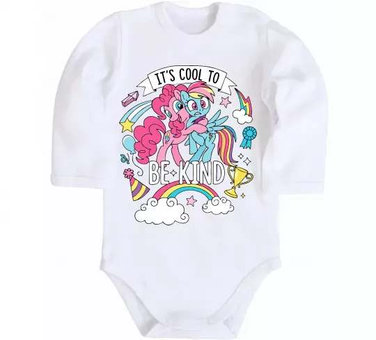 Детский боди Cool to be kind Белый фото