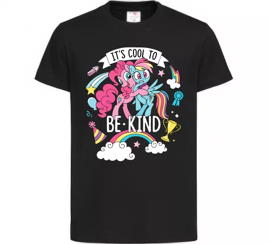 Детская футболка Cool to be kind Черный фото
