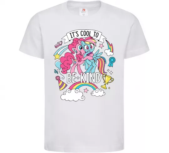 Детская футболка Cool to be kind Белый фото