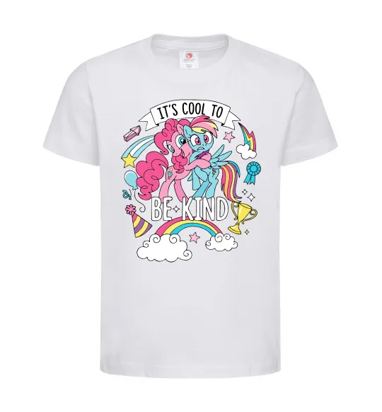 Детская футболка Cool to be kind Белый фото