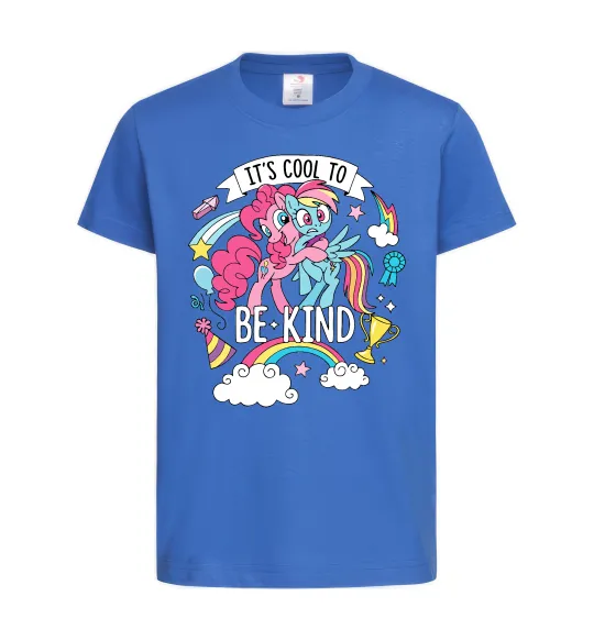 Детская футболка Cool to be kind Ярко-синий фото