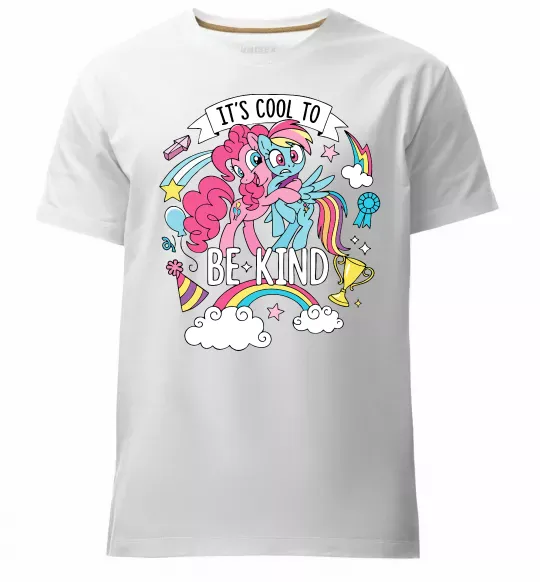 Мужская премиум футболка Cool to be kind Белый фото