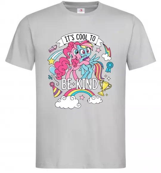 Мужская футболка Cool to be kind Серый фото