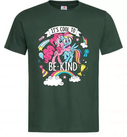 Мужская футболка Cool to be kind Темно-зеленый фото