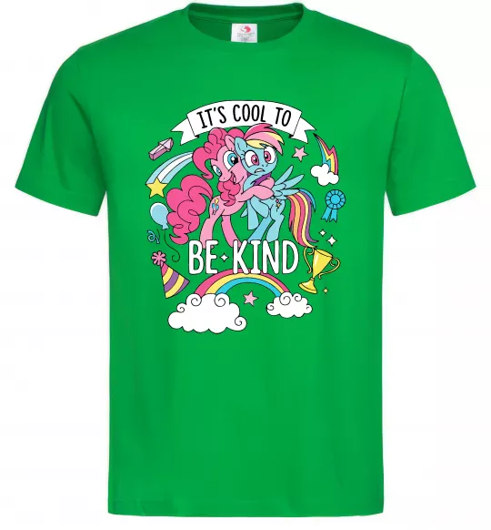Мужская футболка Cool to be kind Зеленый фото
