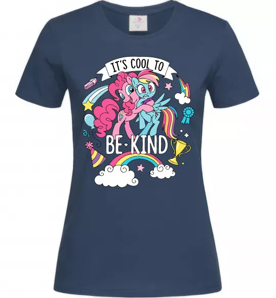 Жіноча футболка Cool to be kind Темно-синій фото