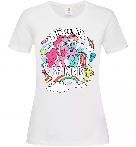 Жіноча футболка Cool to be kind Білий фото