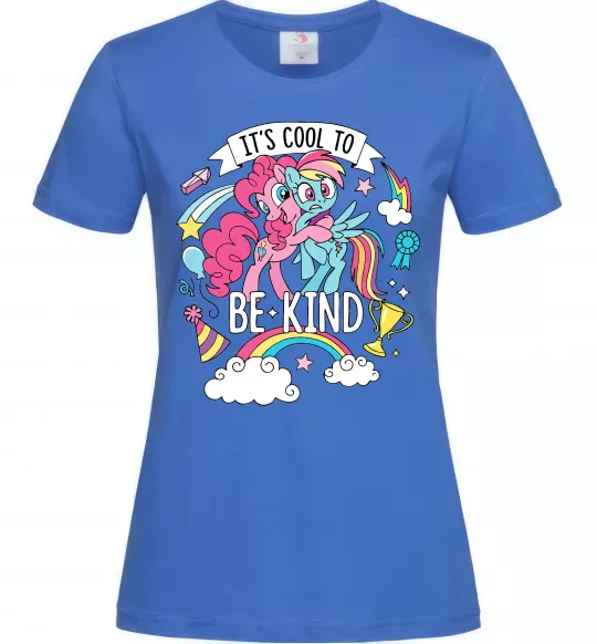 Жіноча футболка Cool to be kind Яскраво-синій фото
