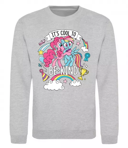 Свитшот Cool to be kind Серый меланж фото