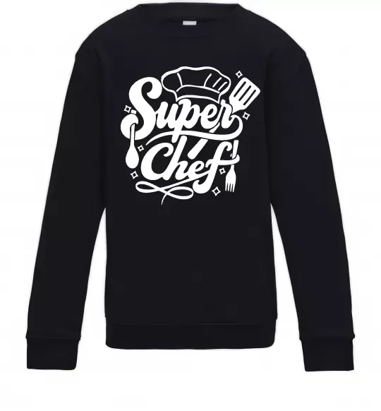 Дитячий світшот Супер Шеф Чорний фото