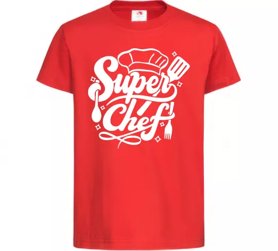 Дитяча футболка Супер Шеф Червоний фото