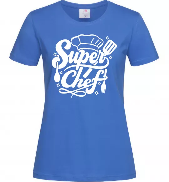 Жіноча футболка Супер Шеф Яскраво-синій фото