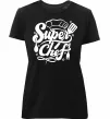 Жіноча преміум футболка Супер Шеф Чорний фото