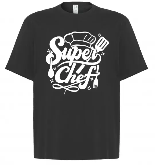 Футболка Оверсайз Супер Шеф Черный фото