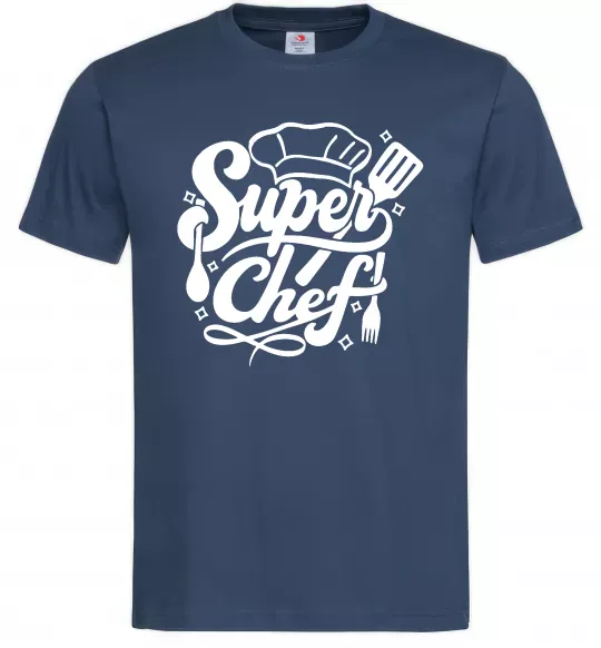 Чоловіча футболка Супер Шеф Темно-синій фото