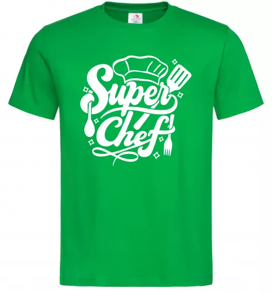 Чоловіча футболка Супер Шеф Зелений фото