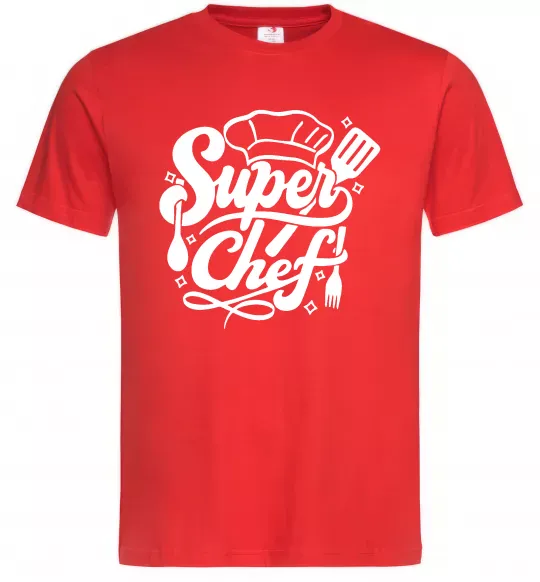 Чоловіча футболка Супер Шеф Червоний фото