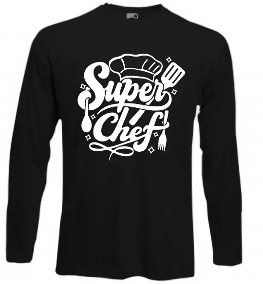 Лонгслів Супер Шеф Чорний фото