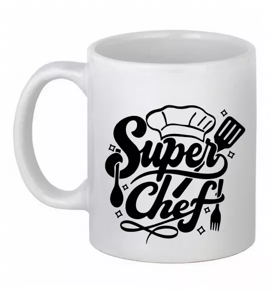 Чашка керамічна Супер Шеф Білий фото