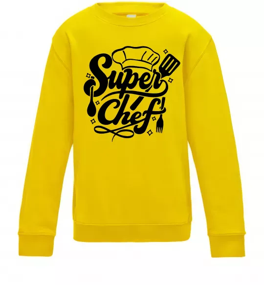Дитячий світшот Супер Шеф Сонячно жовтий фото