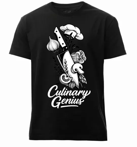 Мужская премиум футболка Culinary genius Черный фото