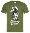 Чоловіча футболка Culinary genius Оливковий фото