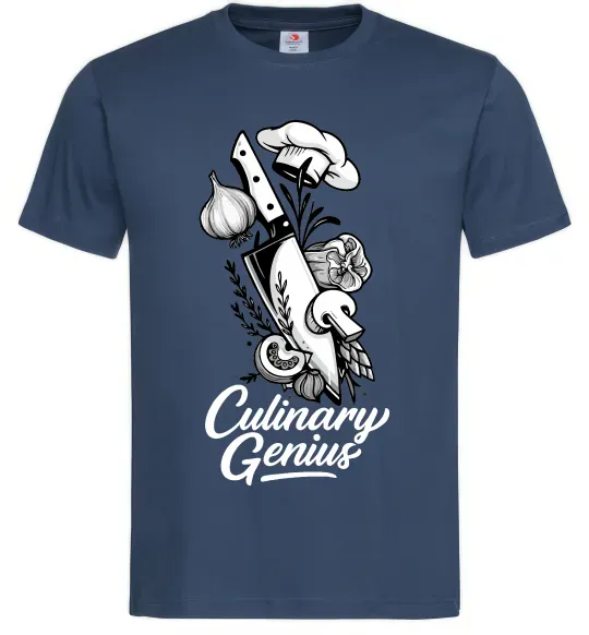 Чоловіча футболка Culinary genius Темно-синій фото