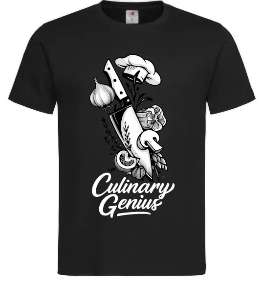 Чоловіча футболка Culinary genius Чорний фото