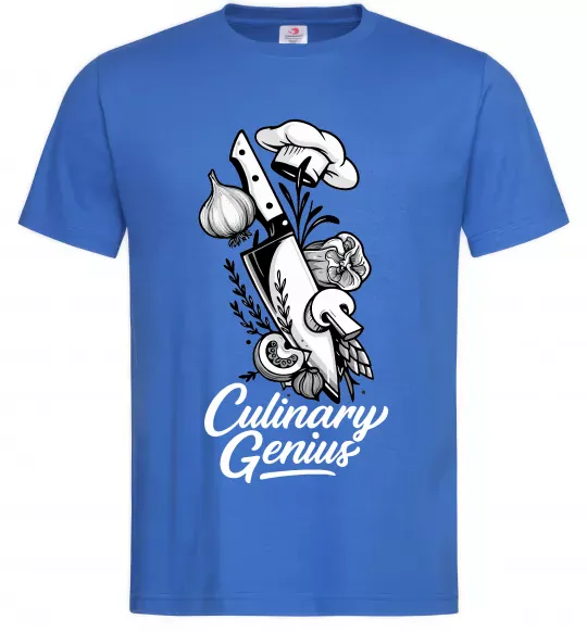 Чоловіча футболка Culinary genius Яскраво-синій фото