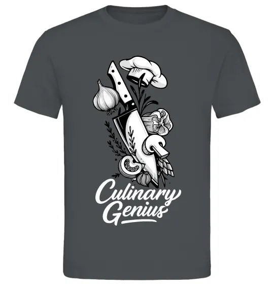 Чоловіча футболка Culinary genius Графіт фото
