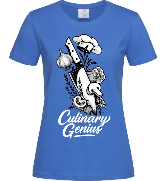 Жіноча футболка Culinary genius Яскраво-синій фото